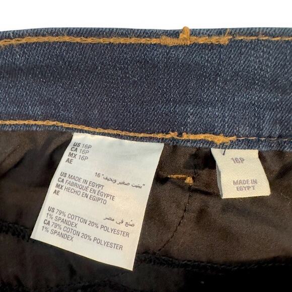 Style & Co Women's Straight Leg Jeans Size 16P Dark Wash Blue Stretch Denim - Picture 4 of 8